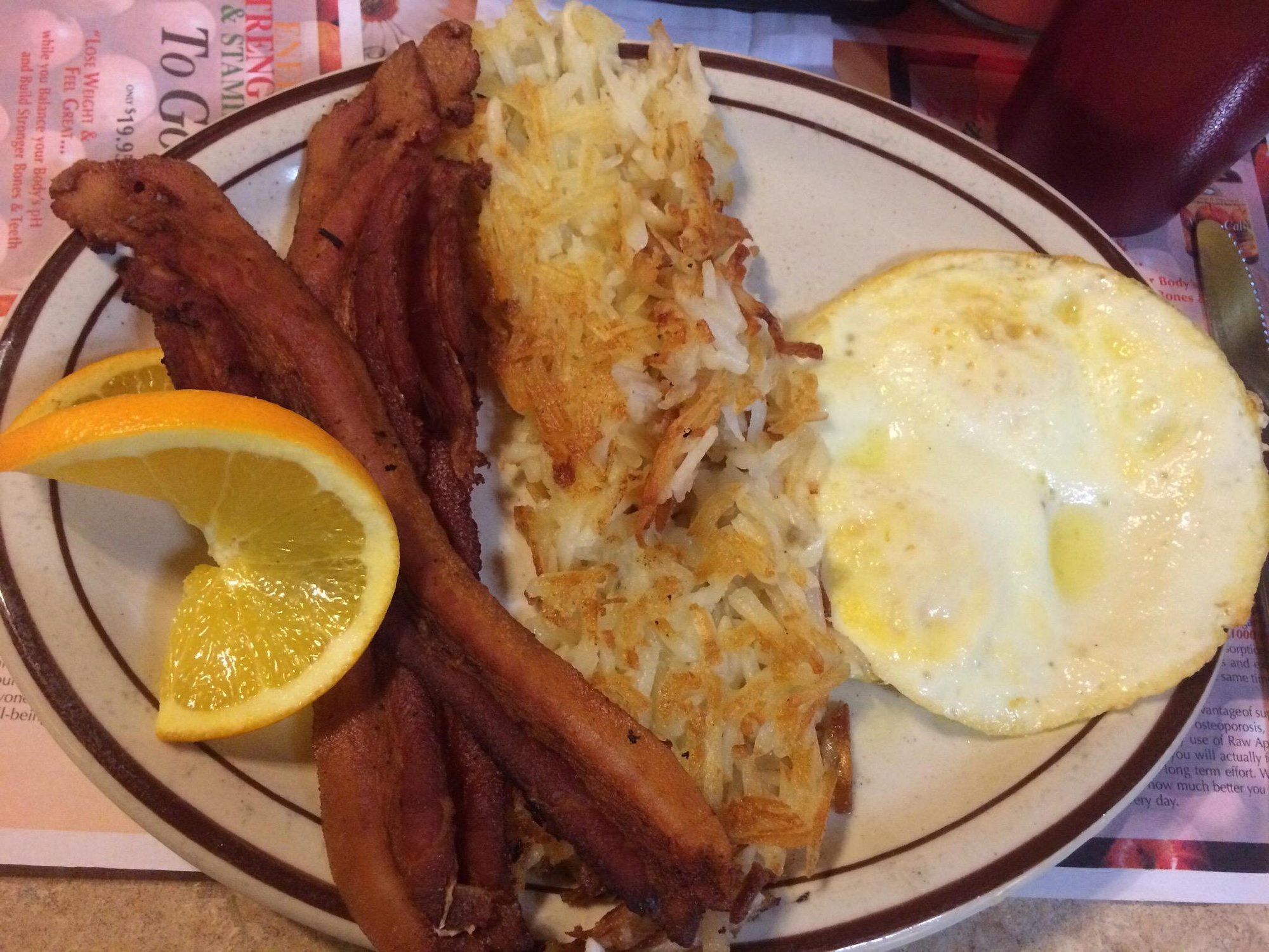 Breakfast served at Luchia's Restaurant
