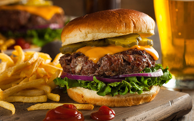 Luchia's Restaurant signature hamburger